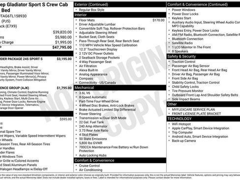 New 2026 Jeep Gladiator Sport AWD/4WD image 4