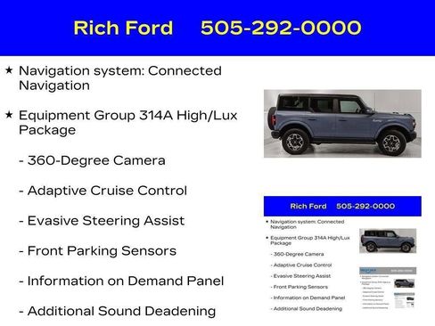 Certified 2024 Ford Bronco Outer Banks AWD/4WD image 14
