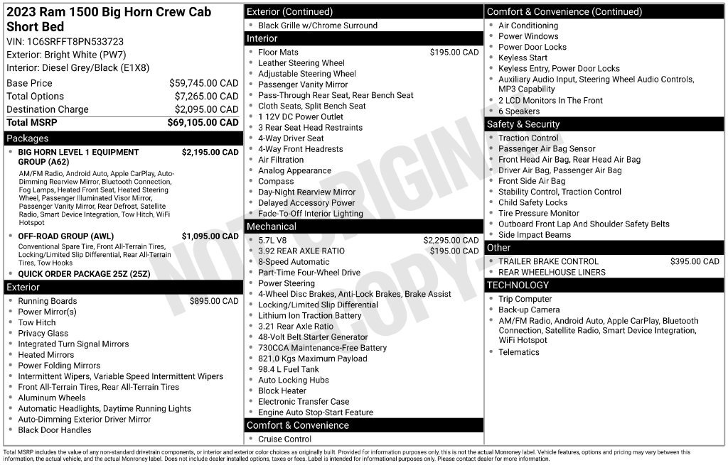 Used 2023 RAM 1500 Big Horn AWD/4WD image 2