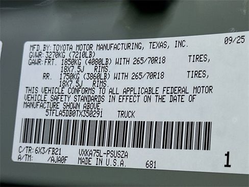 New 2026 Toyota Tundra SR5 image 17