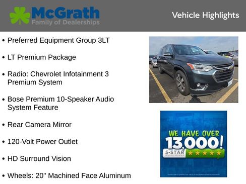 Used 2020 Chevrolet Traverse LT w/ LT Premium Package AWD/4WD image 6