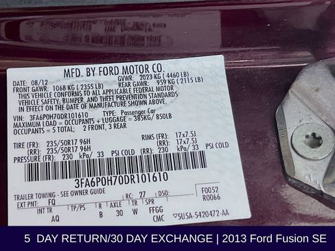 Used 2013 Ford Fusion SE FWD image 35