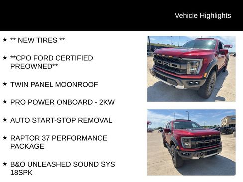 Used 2022 Ford F150 Raptor w/ Raptor 37 Performance Package AWD/4WD image 5