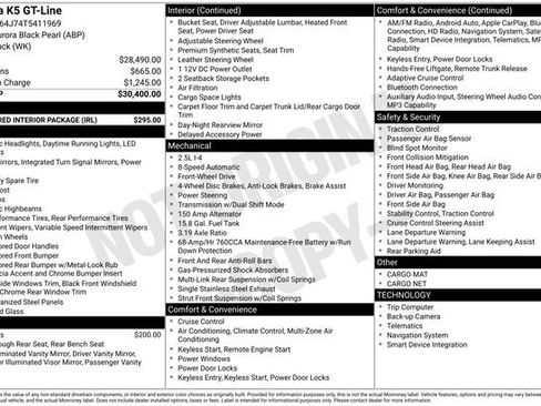 Certified 2026 Kia K5 GT-Line w/ GT-Line Red Interior Package FWD image 43