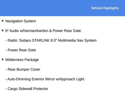 Used 2024 Subaru Forester Wilderness w/ Wilderness Package image 5