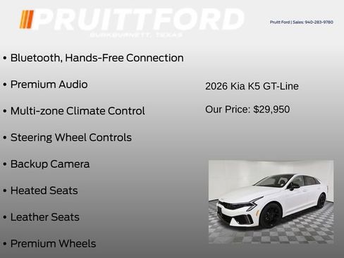 Used 2026 Kia K5 GT-Line w/ GT-Line Premium Package FWD image 13