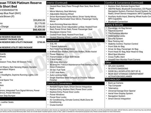Used 2017 Nissan Titan Platinum Reserve AWD/4WD image 2