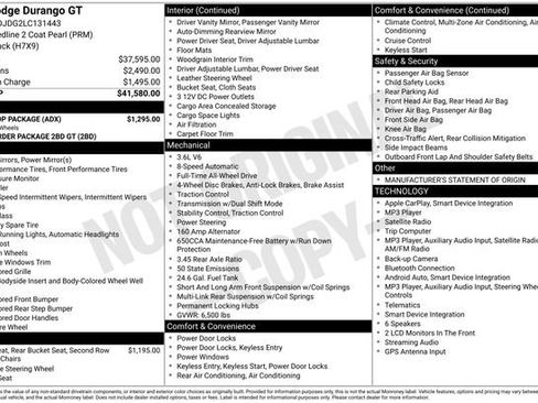 Used 2020 Dodge Durango GT w/ Blacktop Package AWD/4WD image 34