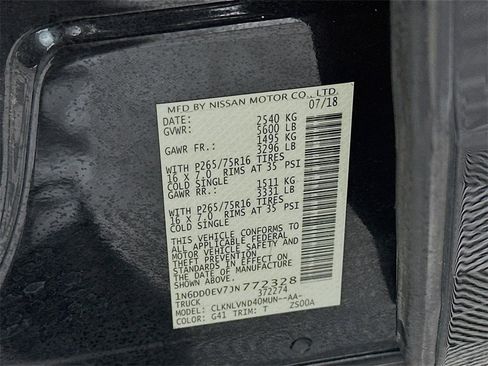 Used 2018 Nissan Frontier PRO-4X w/ Pro-4x Luxury Package image 34