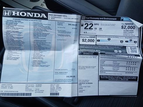 Used 2023 Honda Odyssey EX-L image 39