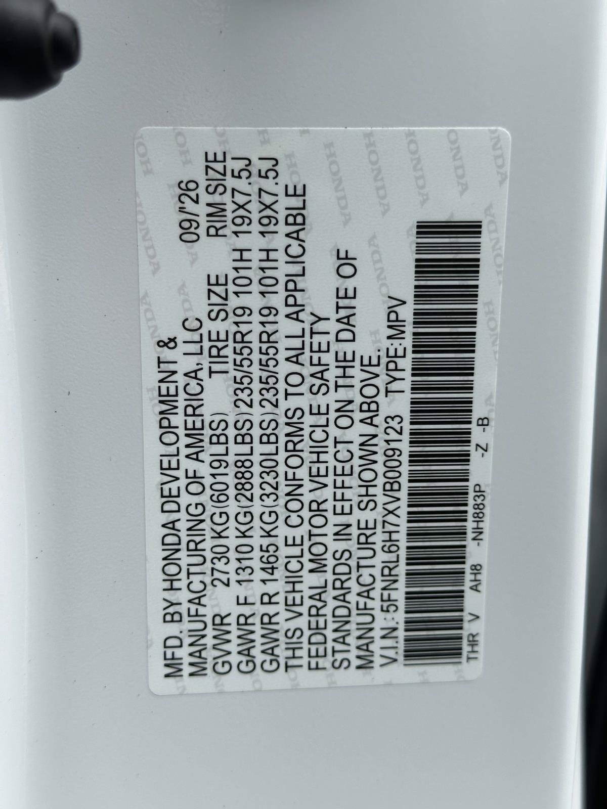 New 2027 Honda Odyssey Sport-L image 32
