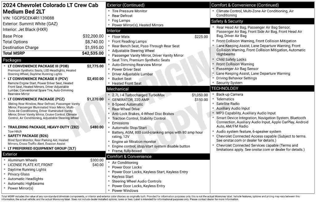 Used 2024 Chevrolet Colorado LT w/ LT Convenience Package III RWD image 32