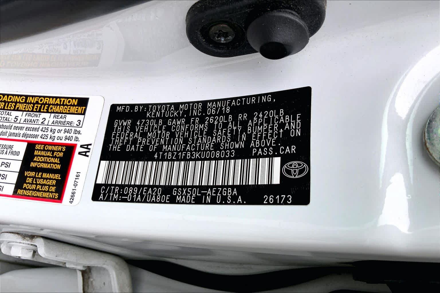 Used 2019 Toyota Avalon XLE w/ Moonroof Package FWD image 37