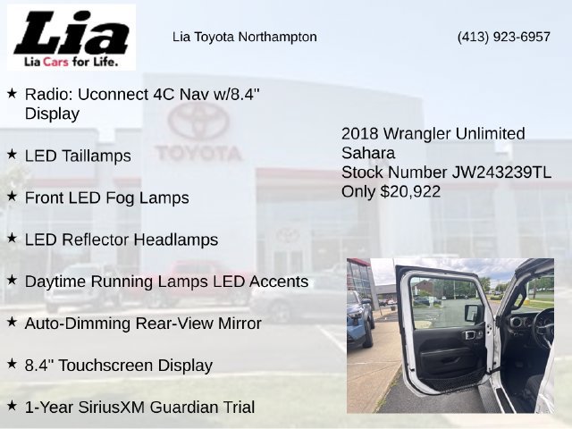 Used 2018 Jeep Wrangler Unlimited Sahara AWD/4WD image 28