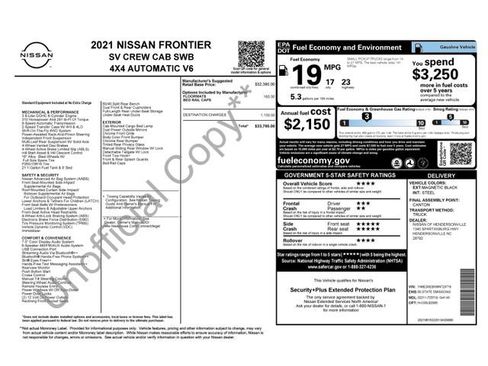 Used 2021 Nissan Frontier SV AWD/4WD image 14