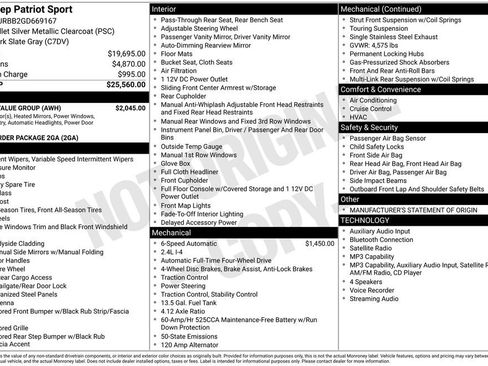 Used 2016 Jeep Patriot Sport w/ Power Value Group AWD/4WD image 10