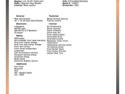 Used 2012 Toyota Tacoma 4x4 Access Cab V6 w/ TRD Sport Pkg image 28