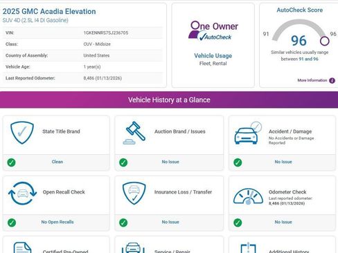 Used 2025 GMC Acadia Elevation image 3