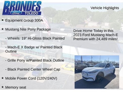 Used 2023 Ford Mustang Mach-E Premium w/ Mustang Nite Pony Package RWD image 5