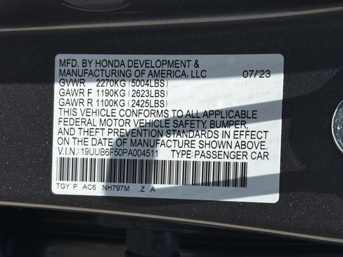 Certified 2023 Acura TLX SH-AWD w/ A-SPEC Pkg image 35