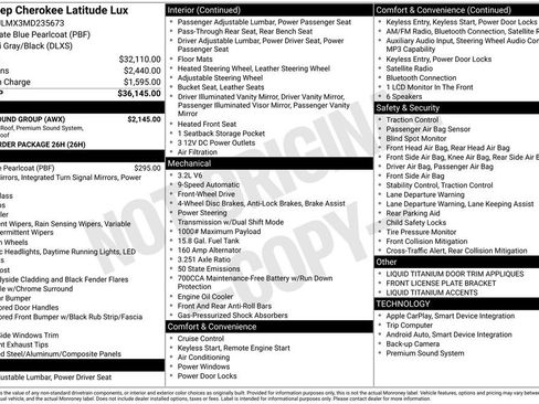 Used 2021 Jeep Cherokee Latitude Lux w/ Sun & Sound Group FWD image 5