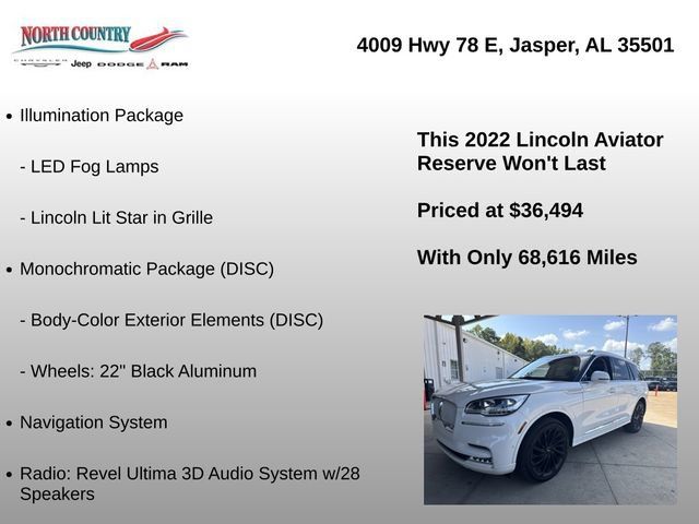 Used 2022 Lincoln Aviator Reserve w/ Equipment Group 201A AWD/4WD image 33