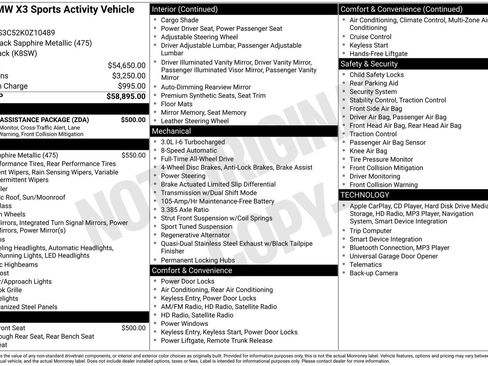 Used 2019 BMW X3 M40i w/ Driving Assistance Package image 42