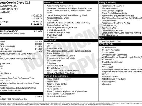 Used 2026 Toyota Corolla Cross XLE w/ Convenience Package FWD image 4