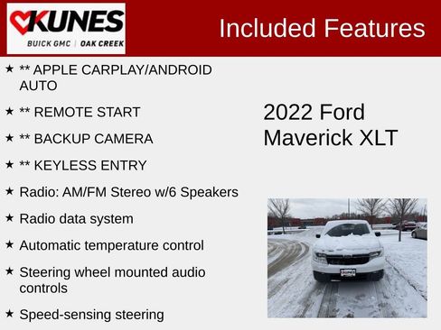 Used 2022 Ford Maverick XLT w/ Equipment Group 300A Standard image 2