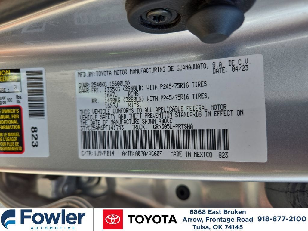 Certified 2023 Toyota Tacoma SR AWD/4WD image 24