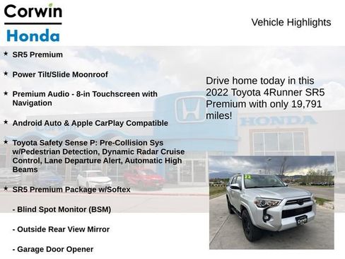Used 2022 Toyota 4Runner SR5 Premium w/ Moonroof Package AWD/4WD image 6