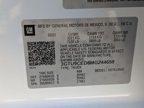Certified 2021 GMC Sierra 1500 Elevation AWD/4WD image 52