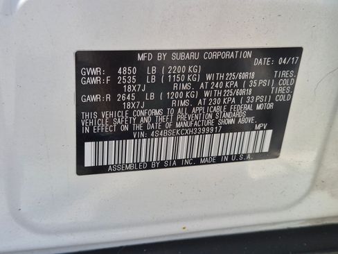 Used 2017 Subaru Outback 3.6R Limited w/ Popular Package #5 AWD/4WD image 34