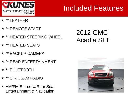 Used 2012 GMC Acadia SLT AWD/4WD image 3
