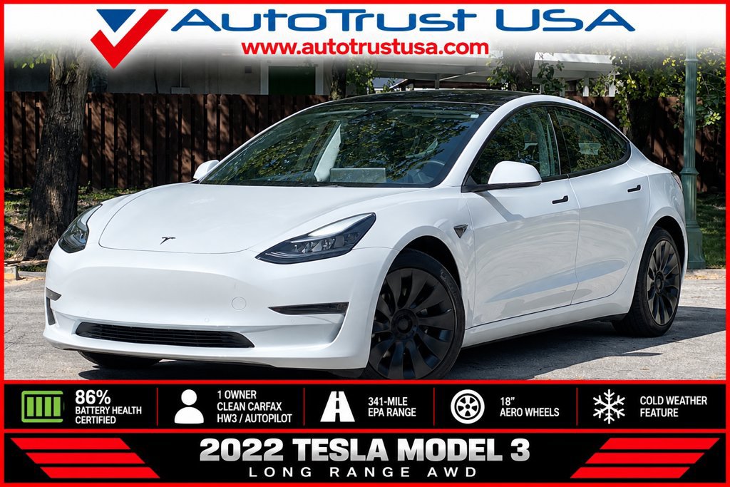 Used 2022 Tesla Model 3 Long Range AWD/4WD image 1