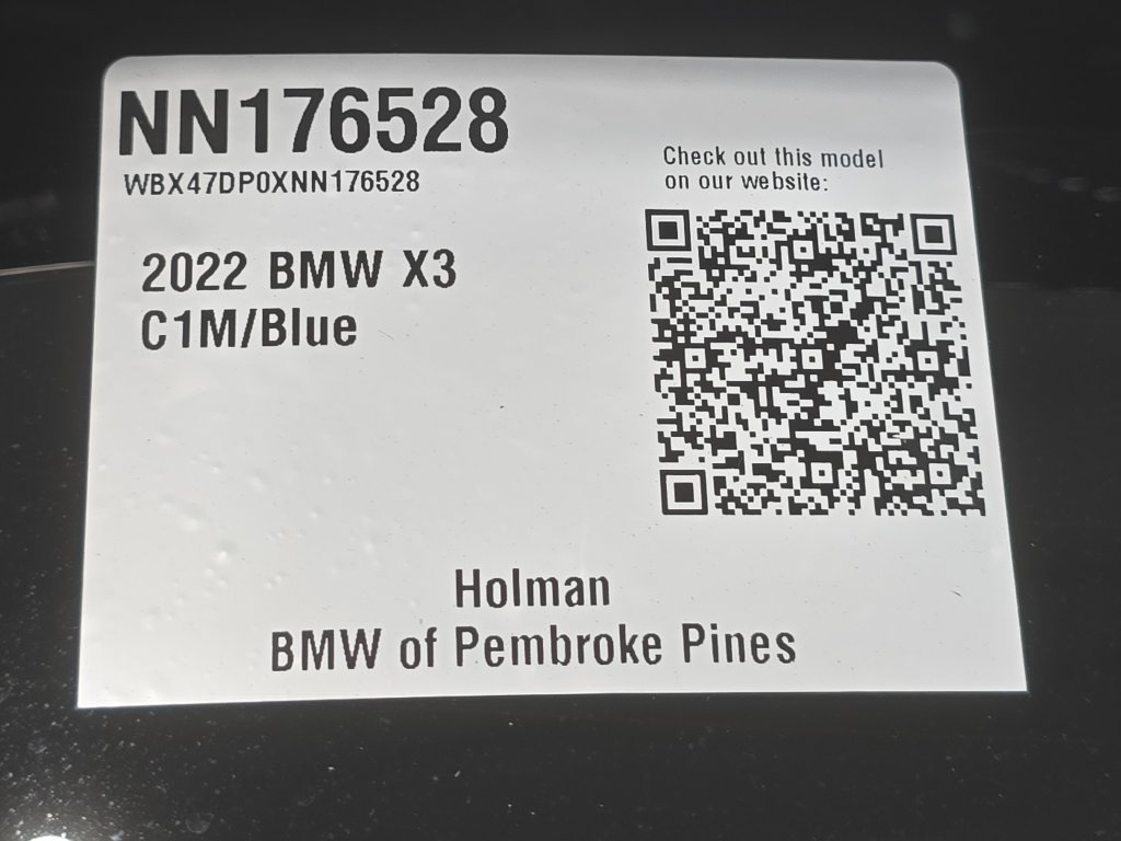 Certified 2022 BMW X3 sDrive30i w/ Convenience Package w/ZPA RWD image 29