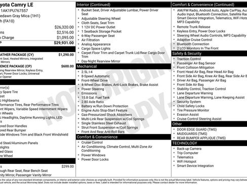 Used 2023 Toyota Camry LE w/ Cold Weather Package image 15