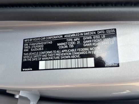 Used 2025 Volvo XC90 B5 Core w/ Protection Package Premier AWD/4WD image 51