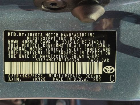 Certified 2022 Toyota Corolla SE FWD image 22