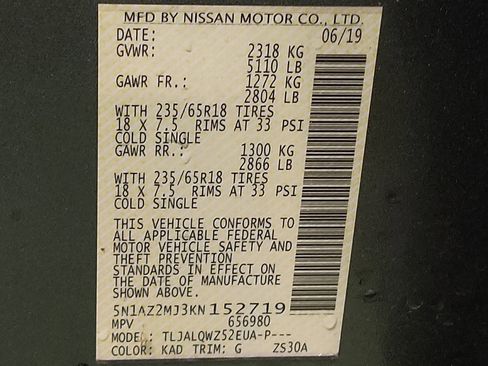 Used 2019 Nissan Murano SV w/ Premium Package image 33