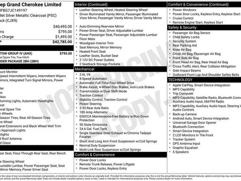 Used 2018 Jeep Grand Cherokee Limited w/ Trailer Tow Group IV image 2