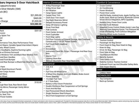 Used 2023 Subaru Impreza 2.0i image 17