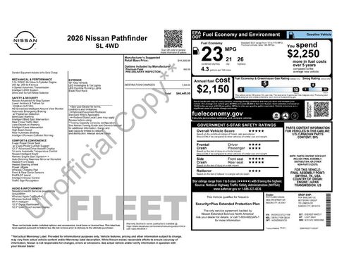 Used 2026 Nissan Pathfinder SL AWD/4WD image 82