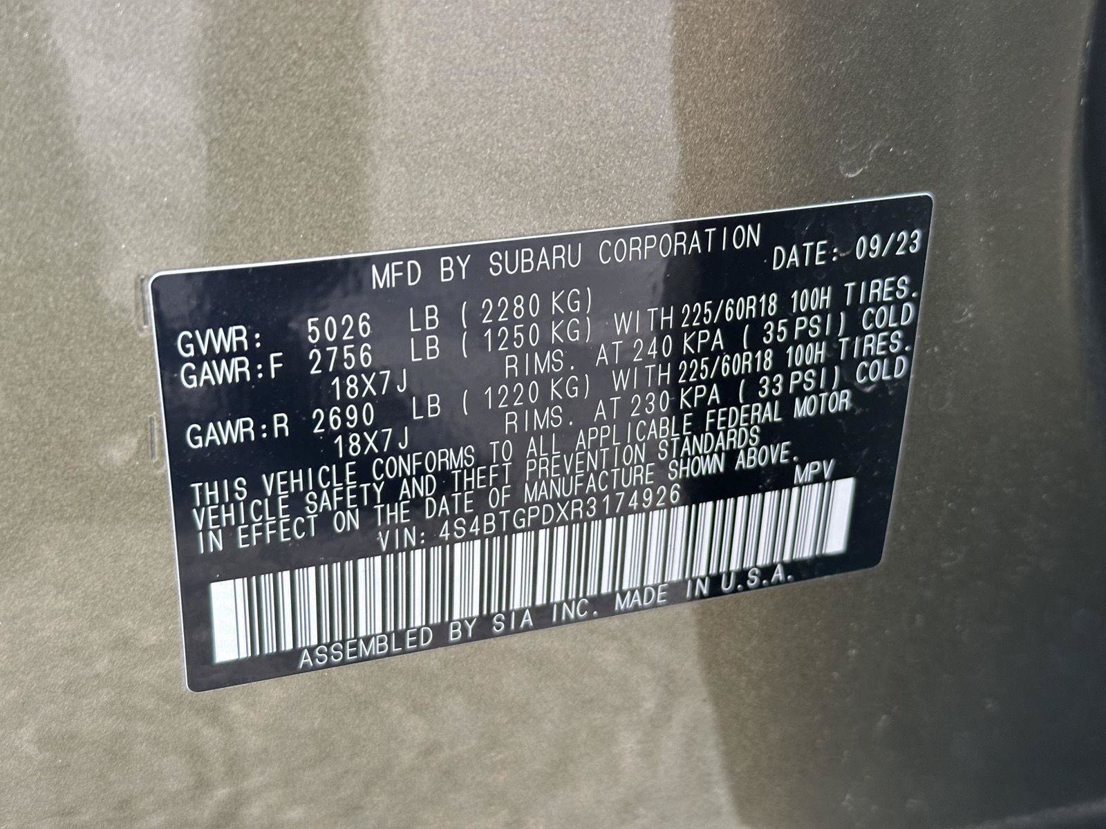 Used 2024 Subaru Outback Touring XT AWD/4WD image 48