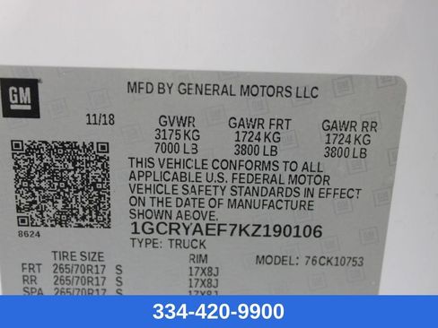 Used 2019 Chevrolet Silverado 1500 W/T w/ Trailering Package image 26