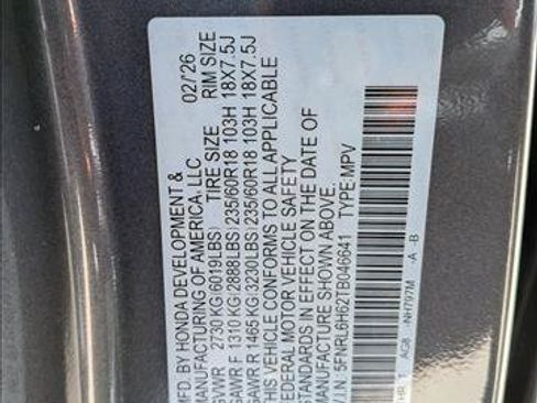New 2026 Honda Odyssey EX-L image 16