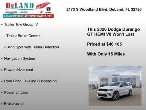 New 2026 Dodge Durango GT image 12