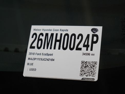 Used 2018 Ford EcoSport SE w/ SE Convenience Package FWD image 29