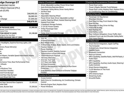 Used 2022 Dodge Durango GT w/ Blacktop Package RWD image 6