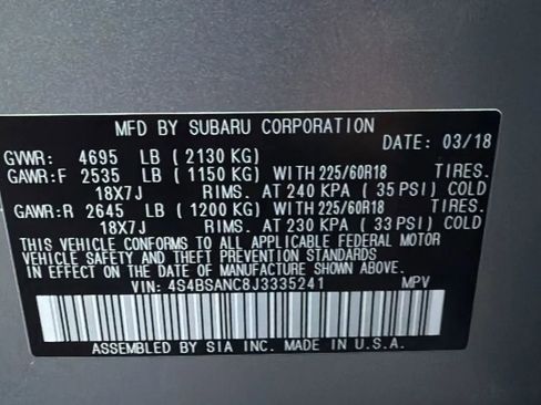 Used 2018 Subaru Outback 2.5i Limited image 33